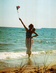 Here's slave-gia doing her version of Miss Liberty!